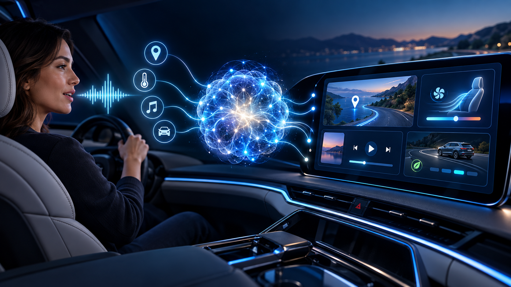 Driver intent interpreted by AI to personalize the vehicle interface