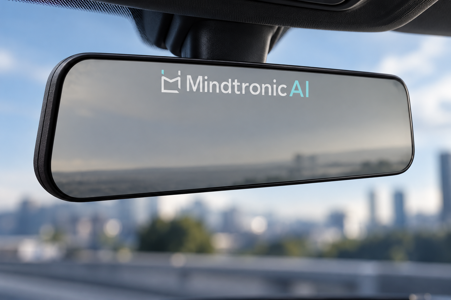 Illustrative installation of the HORUSEE mirror in a vehicle windshield area