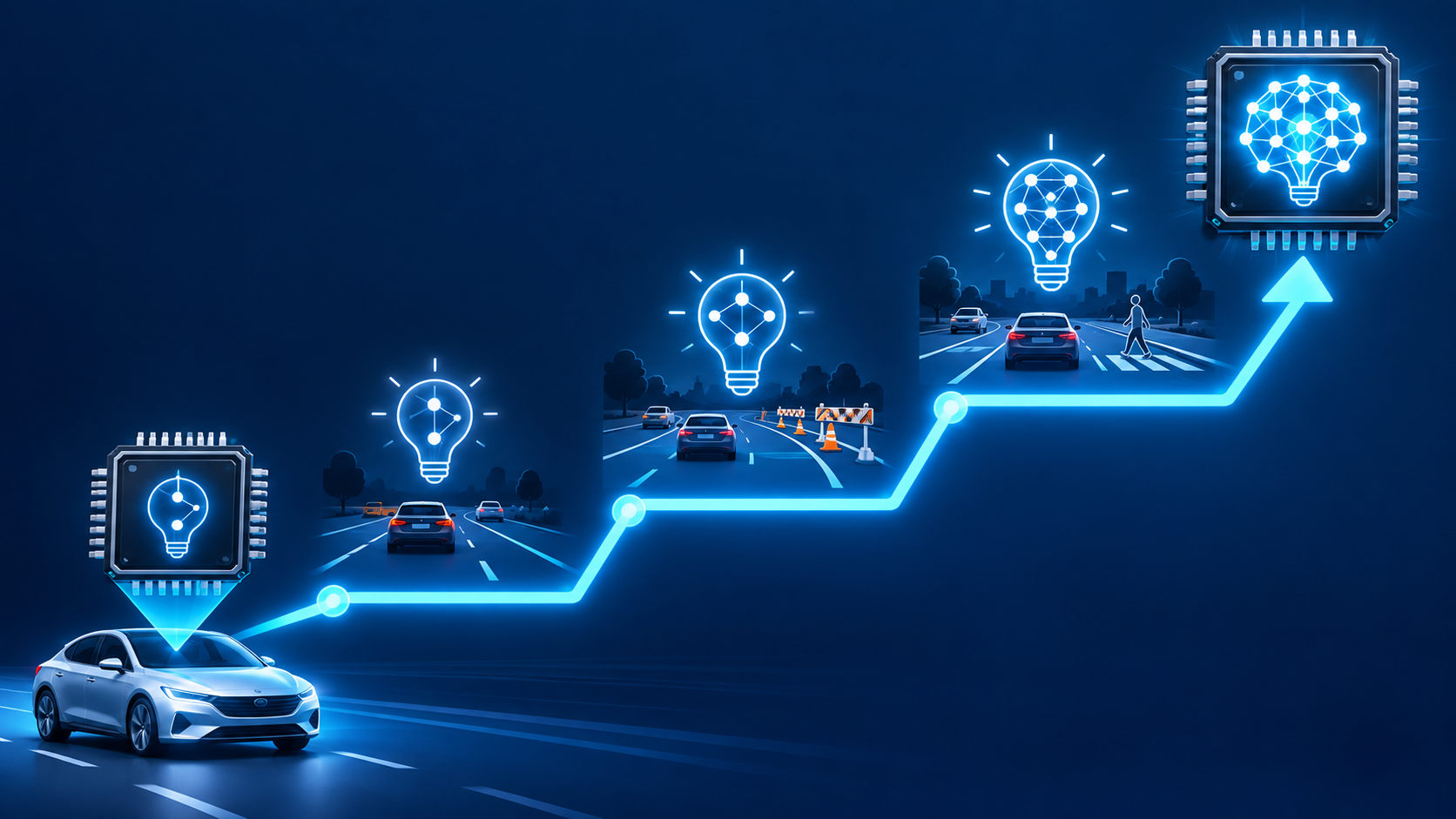 An in-vehicle AI processor learning from driving conditions over time