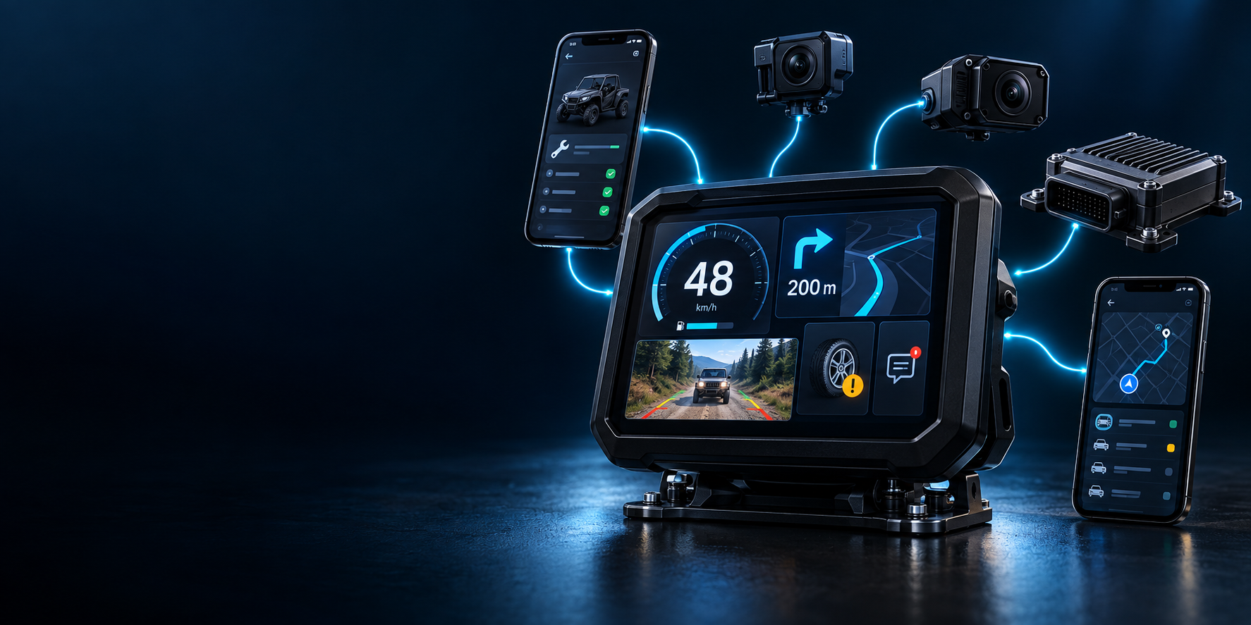 TIGRIS connected vehicle display